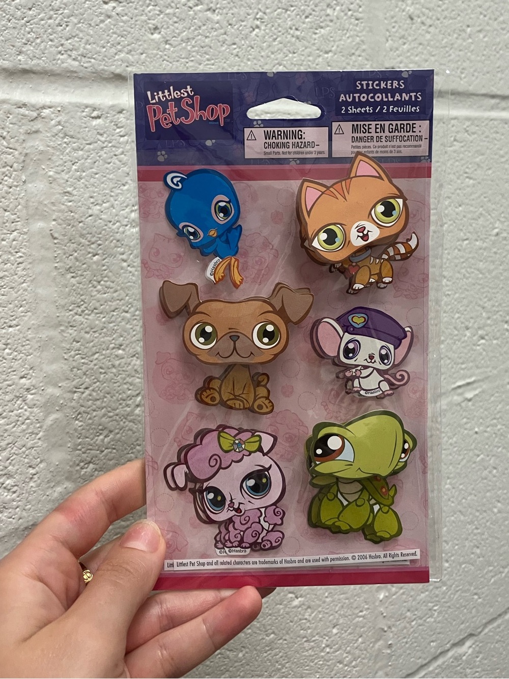 Vintage 2006 Littlest Pet Shop 3D Stickers 2 Sheets American Greetings Hasbro